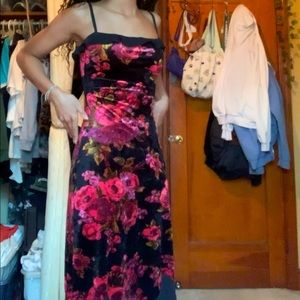 Flare bottom floral pattern dress